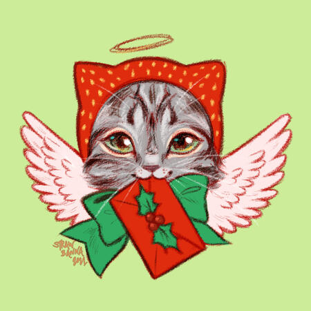 Christmas Kitty - Original Work, 2021